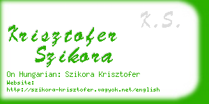 krisztofer szikora business card